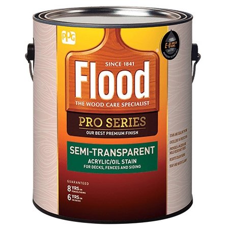 SIKKENS Flood Pro Series Semi-Transparent Flat White Neutral Base Acrylic/Oil Wood Stain 1 gal FLD81201